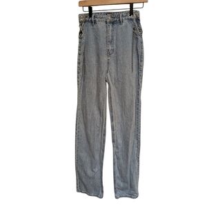 Vintage Y2K Playboy x Pacsun Jeans Light Wash Denim Playboy Club Chain Detail 26